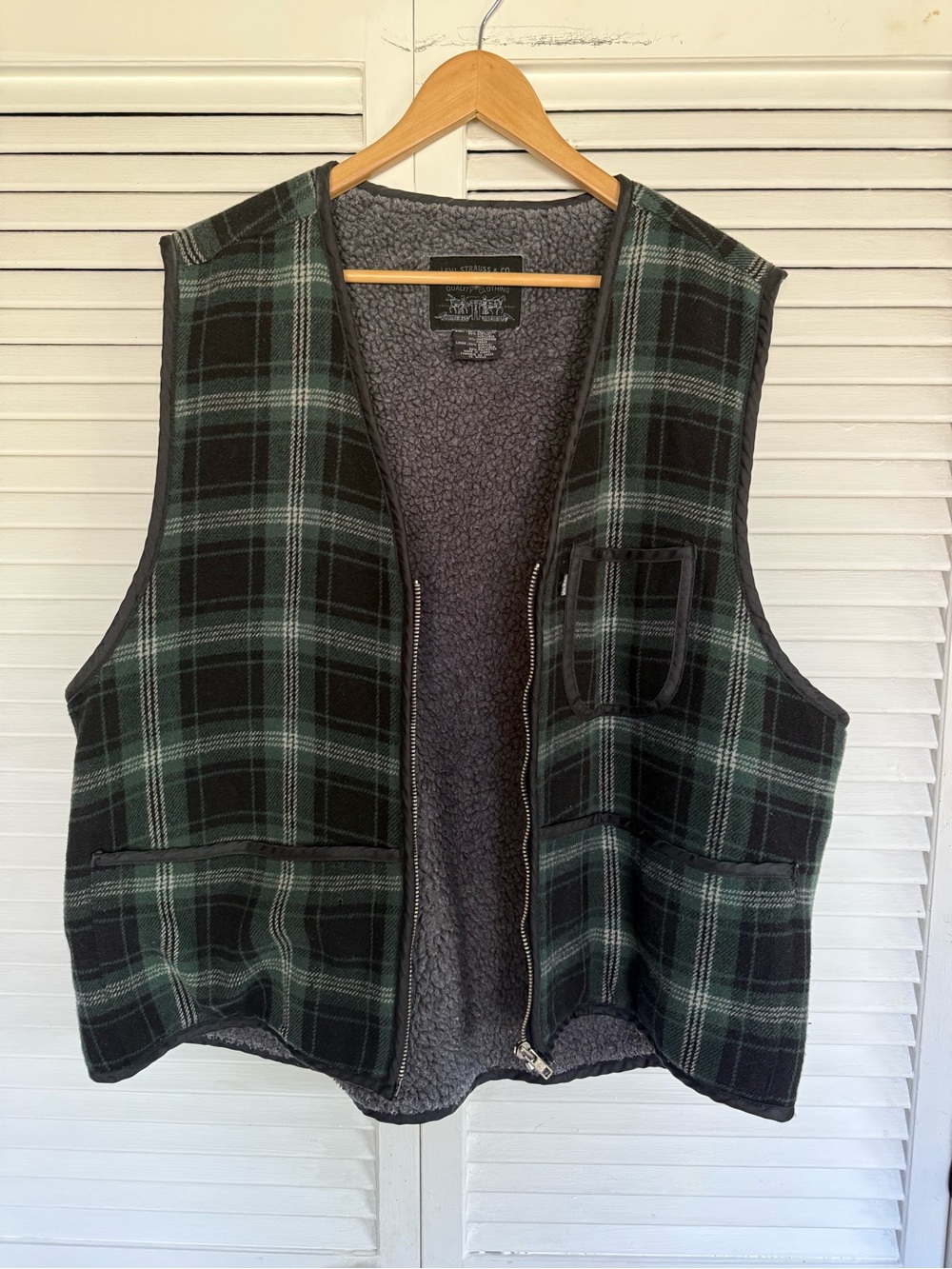 Levi's vintage wool blend green and Gray Sherpa-Lined Jacket